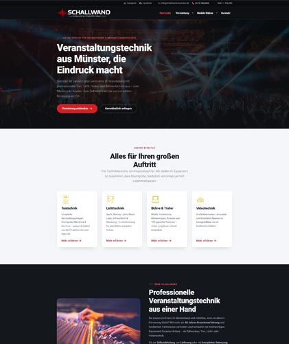 Schallwand Musikhandel – Veranstaltungstechnik aus Münster